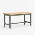 Établi 152 x 61 x 91 cm en bois et acier vert avec structure réglable